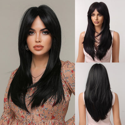 Peluca Flequillo Ocho Caracteres Largo Medio - Estilo y Elegancia