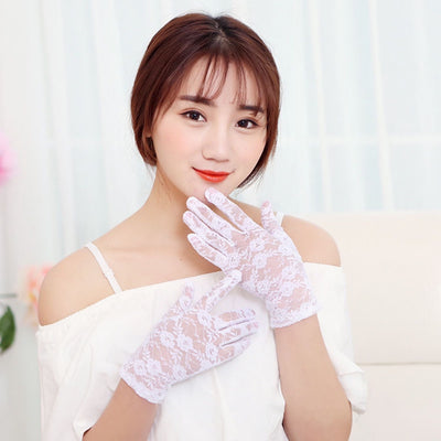 Guantes de Satén y Encaje Elegantes para Mujer - Image 5