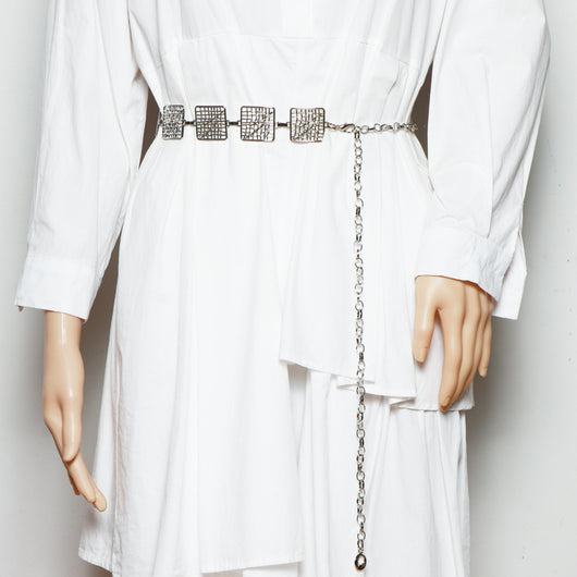 Vestido Suéter con Cinturón Decorativo Salvaje para Mujer - Image 8