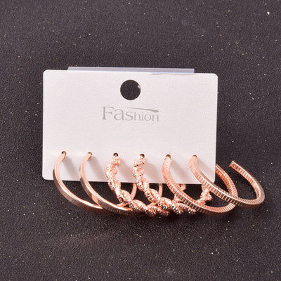 Set de Aretes Cuadrados en Aleación Metálica - Image 6