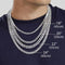 Cadena Cubana de Plata Esterlina S925 para Hombre - Collar Dominante de Clavícula