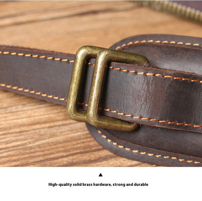 Mochila de Cuero Vintage Simplicity para Hombre - Image 9