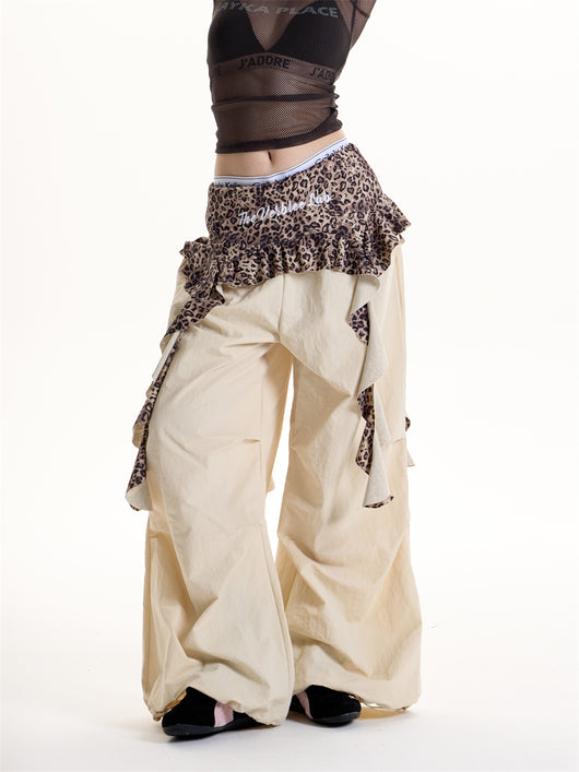 Pantalones Casuales Efecto Dos Piezas con Estampado Leopardo Americano - Image 13