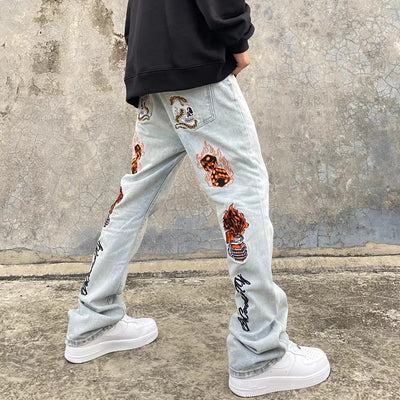 Jeans Hip Hop Bordados con Diseño en Espalda - Image 5