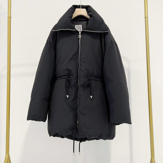 Abrigo Cálido Tipo Down con Cuello Alto y Cintura Ajustable para Mujer - Image 21