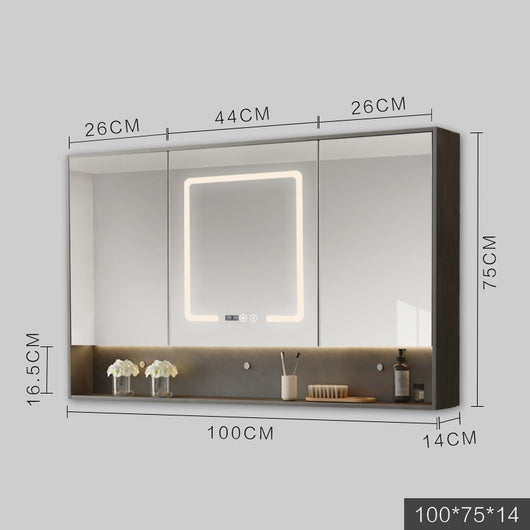 Espejo de Baño Inteligente con Luz LED, Desempañante y Gabinete de Almacenamiento - Image 15
