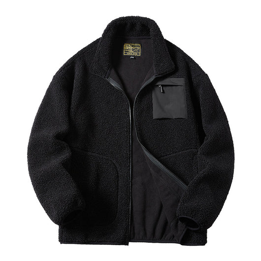 Chaqueta Denim con Forro de Terciopelo Talla Grande Hombre - Image 3