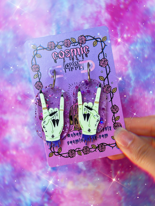 Witchy* Raise Your Horns Earrings - Tekeno