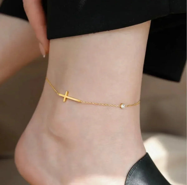 Tobillera Cruz Divina
