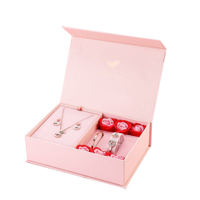 Conjunto de Collar Rosa en Caja de Regalo - Image 6