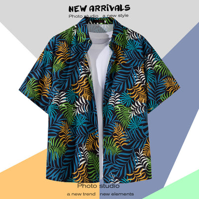 Camisa Estampada Tailandesa Manga Corta para Hombre - Image 17