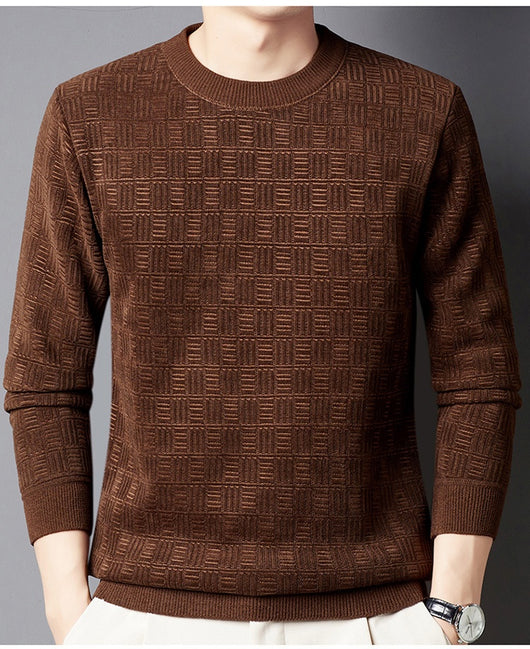 Suéter Grueso de Lana Jacquard con Forro Polar para Hombre - Image 15
