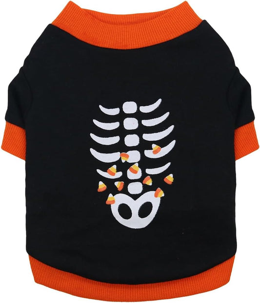Disfraz de Esqueleto Halloween para Perros y Gatos - Sudadera Ligera para Mascotas Pequeñas - Image 2