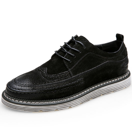 Zapatos Brogue de Cuero Gamuza Estilo Europeo y Americano - Image 9