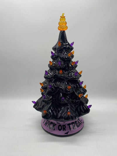 Árbol de Cerámica Halloween con Luz LED a Batería - Image 4