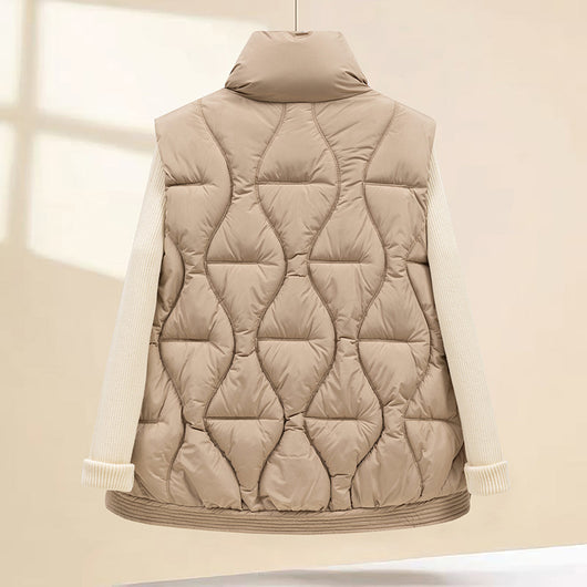 Chaleco Acolchado de Algodón para Invierno - Chaqueta Corta Térmica para Mujer - Image 2