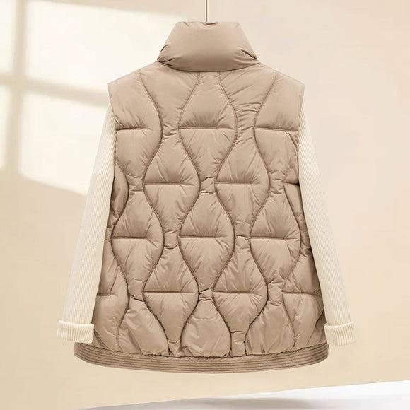 Chaleco Acolchado de Algodón para Invierno - Chaqueta Corta Térmica para Mujer