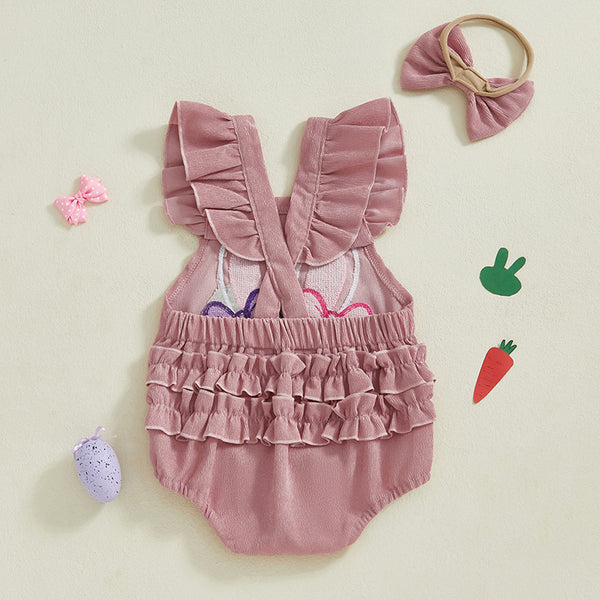 Conjunto de Dos Piezas Conejito Adorable en Pana para Bebé