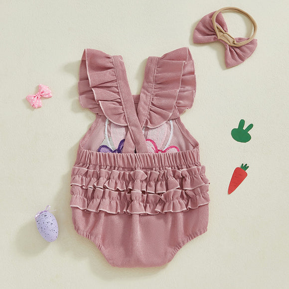Conjunto de Dos Piezas Conejito Adorable en Pana para Bebé