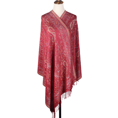Bufanda Étnica Jacquard con Patrón Anacardo y Borlas - Estilo Europeo y Americano - Image 15