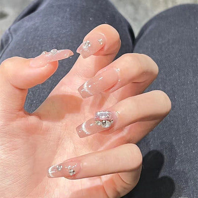 Uñas Postizas Cat Eye Rubor - Parches de Manicura Lista para Usar - Image 96