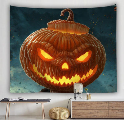 Tapiz Malvado de Calabaza Jack-O-Lantern