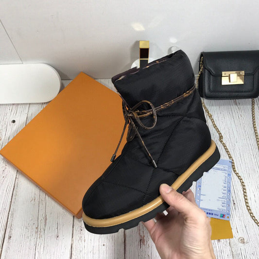 Botas Cálidas Acolchadas con Algodón Down - Colores Sólidos