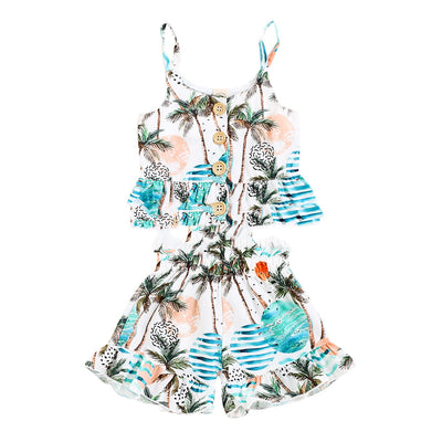 Conjunto Niña Blusa y Falda Estampado Coco Tropical - Image 9