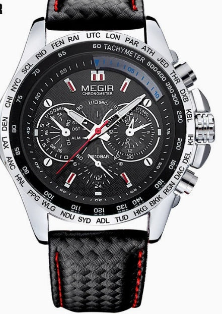 Reloj de Lujo para Hombre 1010 - Correa de Cuero, Resistente al Agua 3ATM - Image 8