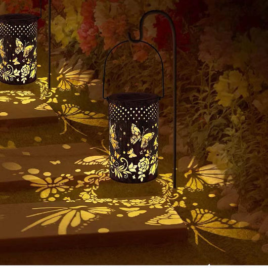 Lámpara Solar Mariposa Decorativa con Proyección de Luz para Jardín - Image 10