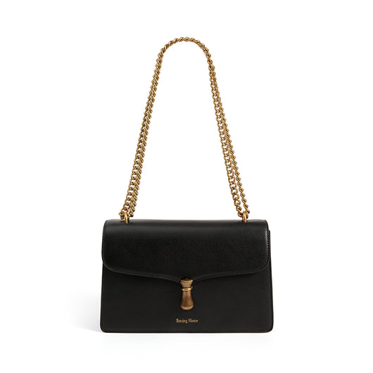 Bolso Bandolera Cuadrado Mujer en Cuero con Cadena - Diseño Exclusivo - Image 4