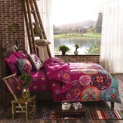 Juego de Cama Étnico Estampado 100% Algodón - 3 Piezas - Image 11