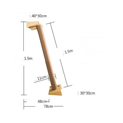 Árbol Rascador de Madera Maciza para Gatos con Bandeja y Estantes - Image 17