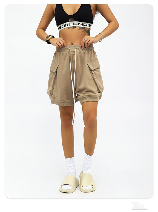 Shorts Hip-hop Trendy con Cordón Largo y Bolsillos Amplios - Image 12