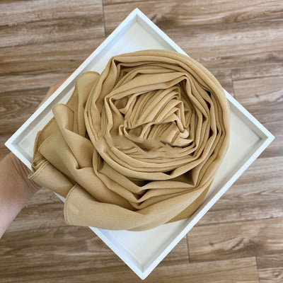 Pañuelo Hijab de Gasa Perlada Liso para Mujer - Image 31