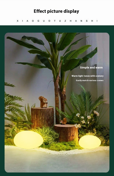Lámpara Solar Decorativa de Piedra con Luz Luminiscente para Jardín - Image 10