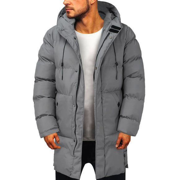 Abrigo Impermeable con Capucha para Hombre - Chaqueta Térmica de Invierno