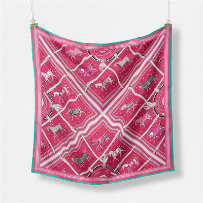 Pañuelo de Seda Estampado Minimalista - Elegancia Versátil - Image 7