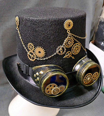 Gafas de Engranaje con Sombrero Jazz Retro - Image 12