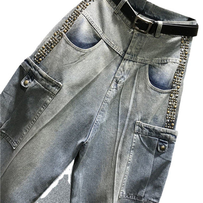 Pantalón Harem Denim Baggy Oversized para Mujer - Estilo Urbano y Cómodo - Image 5