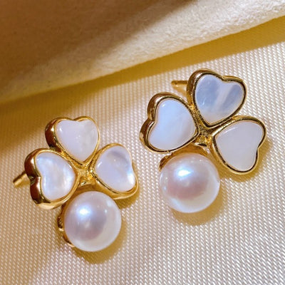 Conjunto de Joyería Nácar: Aretes, Anillo y Collar - Image 3