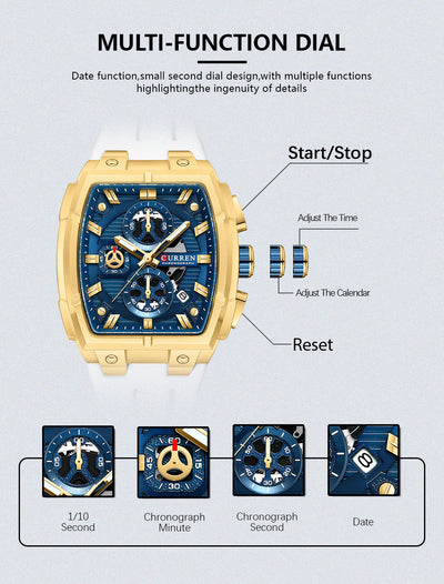 Reloj de Pulsera Hombre Impermeable con Calendario y Seis Agujas - Image 21