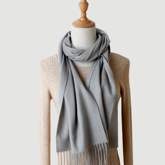 Bufanda de Cachemira Pura Colores Sólidos para Otoño e Invierno - Image 23