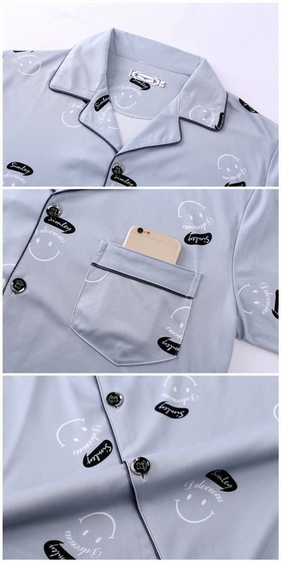 Pijama Minimalista de Manga Larga para Hombre - Image 40