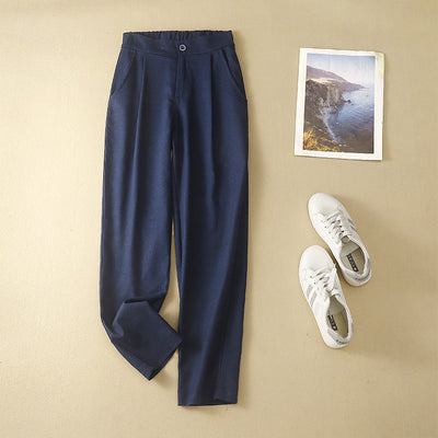 Pantalones Harem de Lino y Algodón Talla Grande - Comodidad y Estilo - Image 13