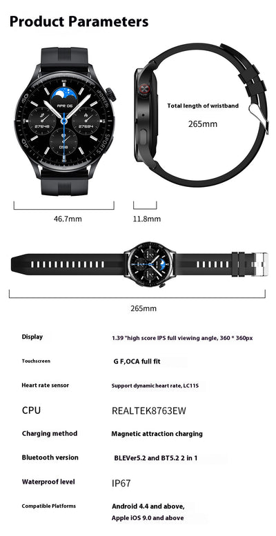 Reloj Inteligente Pantalla Grande HD con Monitoreo Cardíaco y Oxígeno en Sangre - Image 15