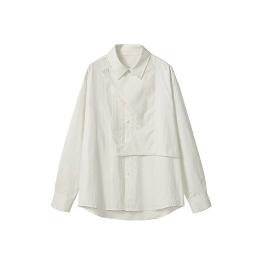 Camisa Blanca Suelta Deconstructuida Diseño Moderno - Image 2