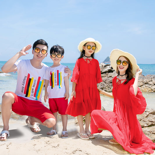 Conjunto de Playa Familiar - Culottes Verano para Papás e Hijos