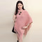 Poncho Suéter Casual de Felpa Suave para Mujer