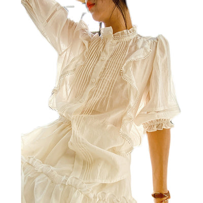 Blusa Tencel para Mujer con Mangas Abullonadas - Image 6